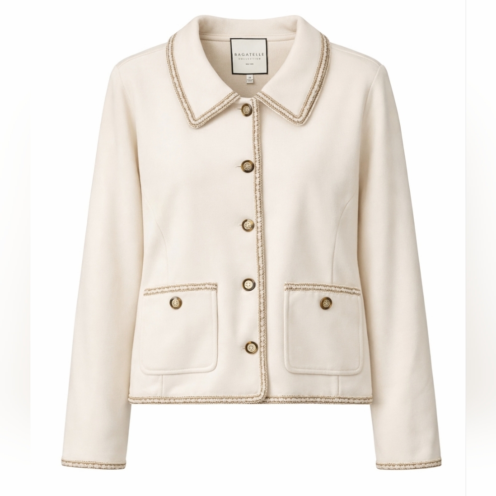Bagatelle Women's Cream Button Down Jacket - NWT